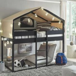 Signature Design By Ashley® Beds Flannibrook - Patterned - Over House Loft Bed