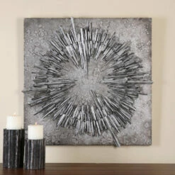 Accessories Uttermost Nebulus Silver Wall Art