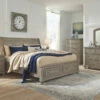 Signature Design By Ashley® Lettner - Light Gray - Dresser, Mirror, Sleigh Bed With 2 Storage Drawers Bedroom Sets